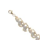 9ct Yellow Gold Cubic Zirconia Horse Bracelet 7.5"