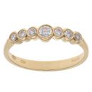 18ct Yellow Gold 0.33ct Brilliant Cut Diamond Half Eternity Ring
