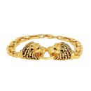 22ct Yellow Gold Hollow Plain Gent Bracelet