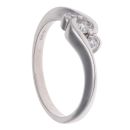 18ct White Gold 0.25ct Brilliant Cut Diamond Trilogy Ring