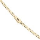 14ct Yellow Gold Monaco Curb Classic Plain Lock Chain 16"