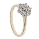 9ct Yellow Gold 0.50ct Brilliant Cut Diamond Cluster Ring