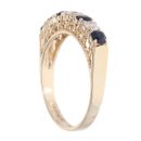 9ct Yellow Gold Sapphire and Cubic Zirconia Eternity Ring
