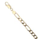9ct Yellow Gold Figaro Bracelet 8"