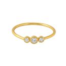 22ct Yellow Gold Cubic Zirconia Ring Band - Size K