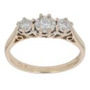 9ct Yellow Gold 0.20ct Diamond Trilogy Ring