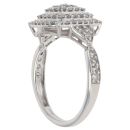 9ct White Gold Brilliant Cut 1.00ct Diamond Cluster Ring