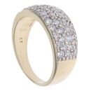 9ct Yellow Gold Four Row Cubic Zirconia Ring