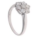 18ct White Gold 1.00ct Brilliant Cut Diamond Daisy Cluster Ring
