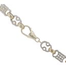 9ct Yellow Gold Cubic Zirconia Stars and Bars Chain 24"