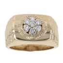 9ct Yellow Gold Cubic Zirconia Signet Ring