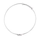 Silver Cubic Zirconia Heart Bangle by Icesia