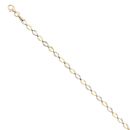 9ct Yellow and White Gold Fancy Bracelet 7.5"