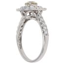 18ct White Gold 1.10ct Brilliant Cut Diamond Cluster Ring