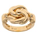 Silver Gold Plated Knot Ring