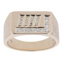 9ct Yellow Gold Cubic Zirconia Signet Ring