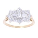 18ct Yellow Gold 2.00ct Diamond Cluster Ring
