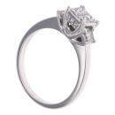 18ct White Gold 0.55ct Princess Cut Diamond Cluster Ring