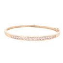 9ct Yellow Gold Cubic Zirconia Hinged Bangle
