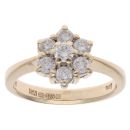 9ct Yellow Gold 0.50ct Brilliant Cut Diamond Cluster Ring