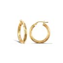 9ct Yellow Gold Zebra Hoop Earrings
