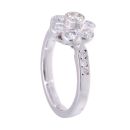 18ct White Gold 0.65ct Diamond Daisy Cluster Ring