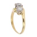 18ct Yellow Gold 1.00ct Brilliant Cut Diamond Trilogy Ring