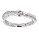 9ct White Gold 0.09ct Diamond Eternity Ring by Anya Belle