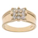 18ct Yellow Gold 0.70ct Brilliant Cut Diamond Cluster Ring