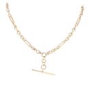 9ct Yellow Gold Albert T-Bar Fancy Chain 18"