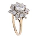 9ct Yellow Gold Cubic Zirconia Cluster Ring