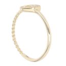 Children's 14ct Yellow Gold Cubic Zirconia Open Heart Ring