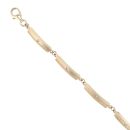 9ct Yellow Gold 0.15ct Diamond Bracelet 7"