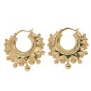 9ct Yellow Gold Large Fancy Creole Earrings