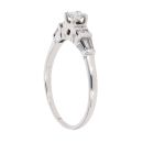 14ct White Gold 0.50ct Princess And Baguette Cut Diamond Solitaire Ring