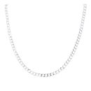 Silver Curb Chain 18"  by Icesia