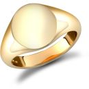 9ct Yellow Gold Oval Plain Signet Ring