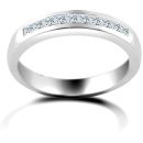 18ct White Gold 0.50ct Princess Cut Eternity Ring