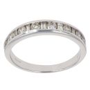 9ct White Gold 0.50ct Brilliant And Baguette Cut Diamond Fancy Ring