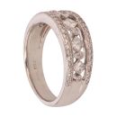 18ct White Gold 0.75ct Brilliant and Princess Cut Diamond Fancy Ring