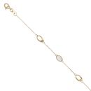 9ct Yellow Gold Created Opal Bracelet 7.5"