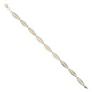 9ct Yellow And White Gold Fancy Patterned Bracelet 7"