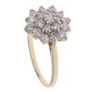 9ct Yellow Gold Cubic Zirconia Cluster Ring