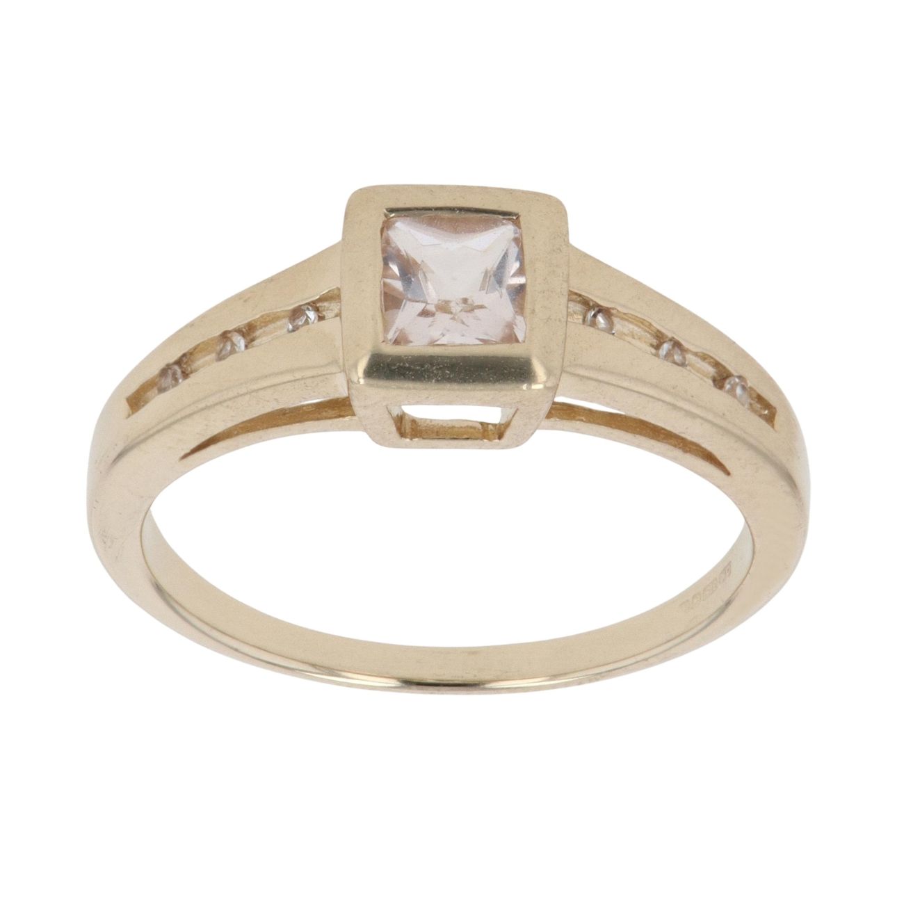 9ct Yellow Gold Cubic Zirconia Single Stone Ring