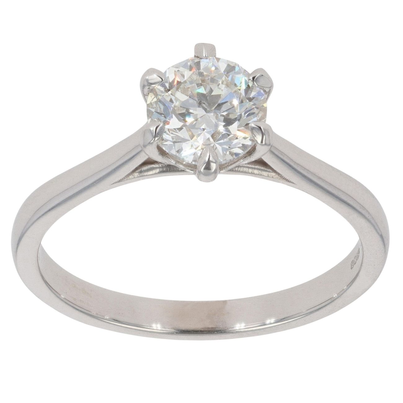 18ct White Gold 1.00ct Brilliant Cut Diamond Solitaire Ring