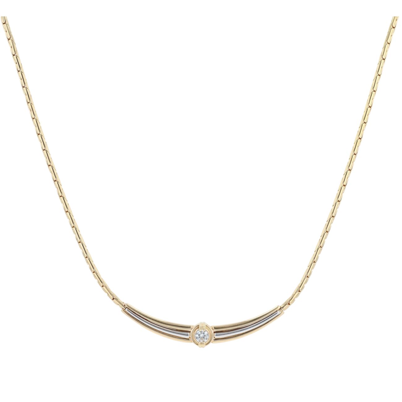 18ct Yellow Gold 0.25ct Diamond Collarette 16"