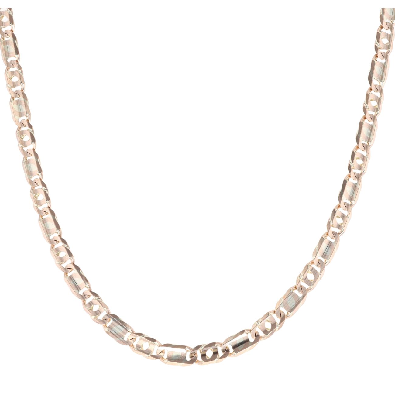 9ct Yellow and Rose Gold Fancy Chain 22"