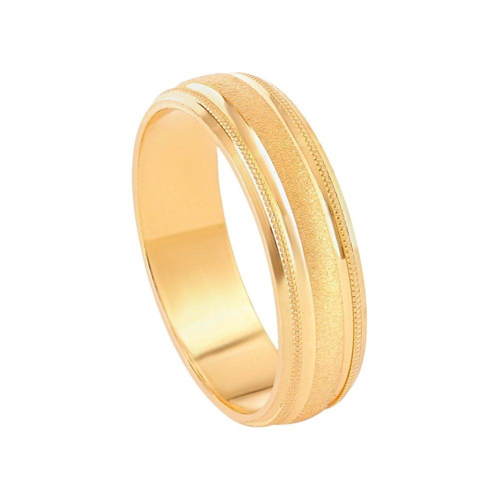 22ct Yellow Gold Ring Band With texture
