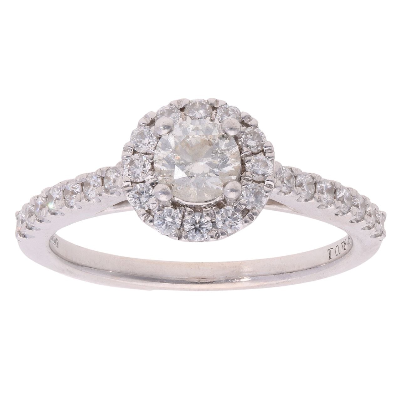 18ct White Gold 0.78ct Diamond Cluster Ring