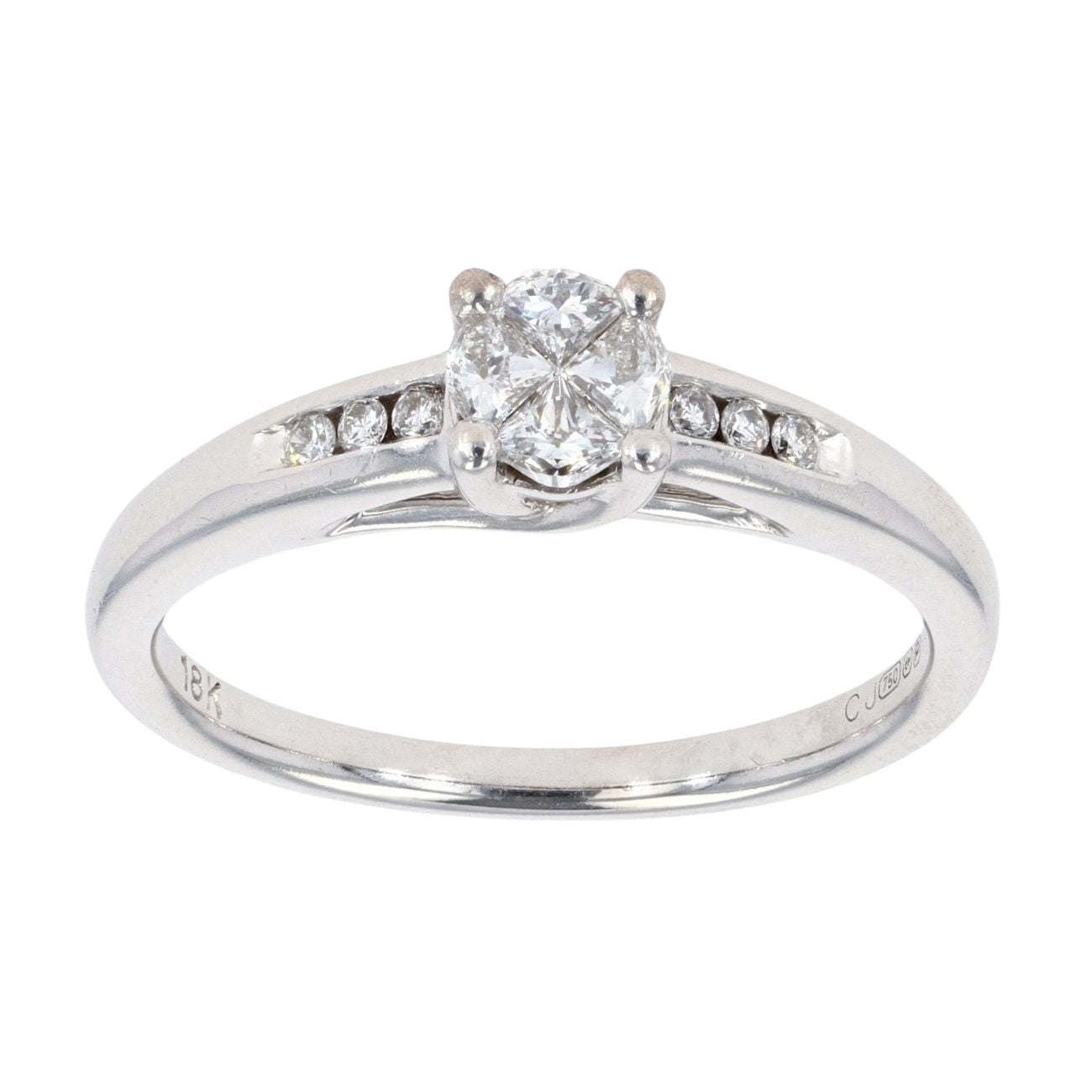 18ct White Gold 0.40ct Diamond Cluster Ring